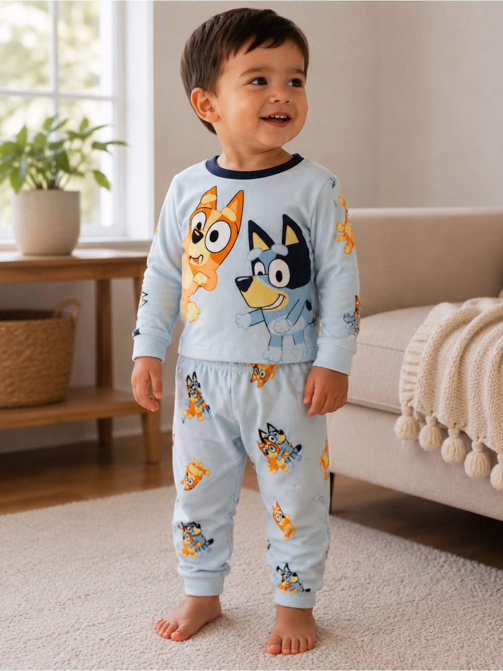 Bluey Fleece Pajama Set – Size 2T